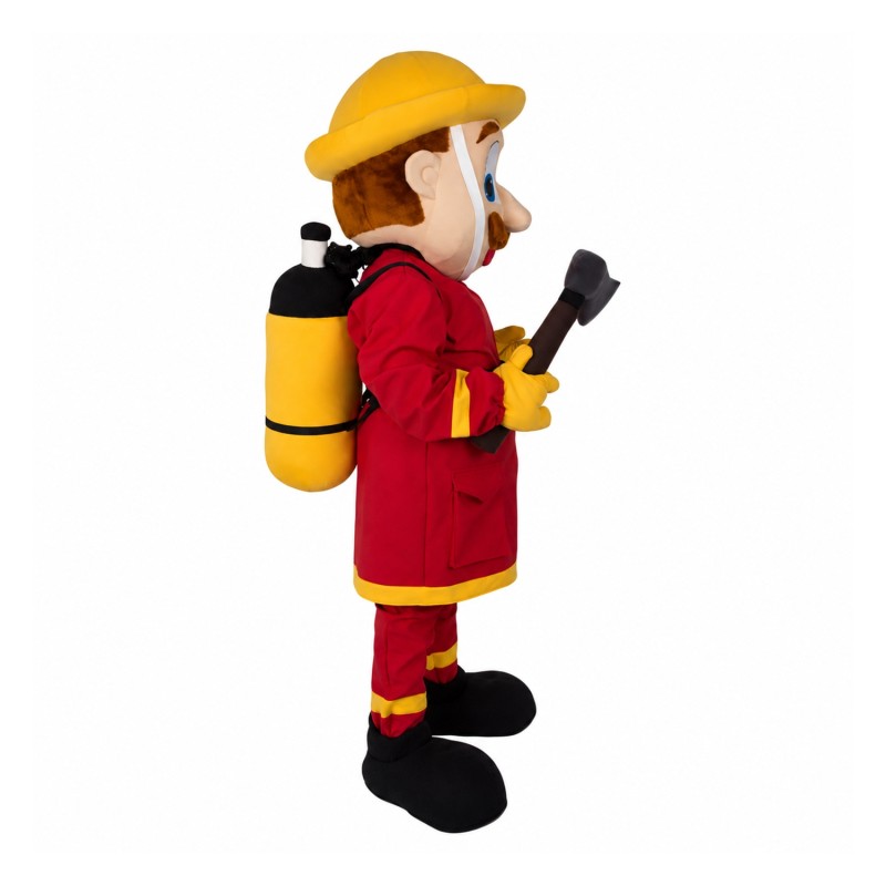 Friendly Lightweight Firemen Mascot Costume