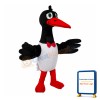 White Stork Mascot Costume
