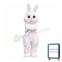 Smiling Lightweight White Rabbit Mascot Costume