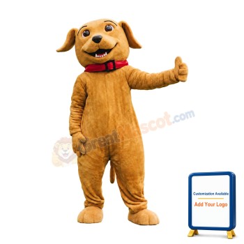 Friendly Lightweight Brown Dog Mascot Costume