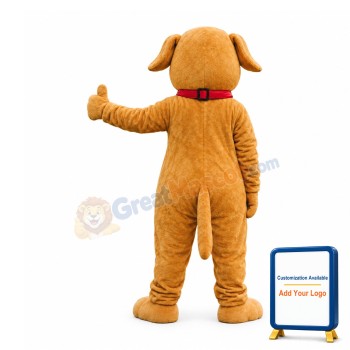 Friendly Lightweight Brown Dog Mascot Costume
