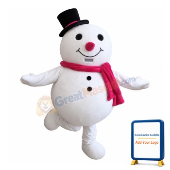 Friendly Lightweight Snowman Mascot Costume
