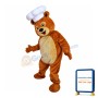 Happy Lightweight Chef Bear Mascot Costume