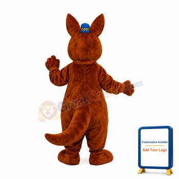 Friendly Realistic Kangaroo Mascot Costume