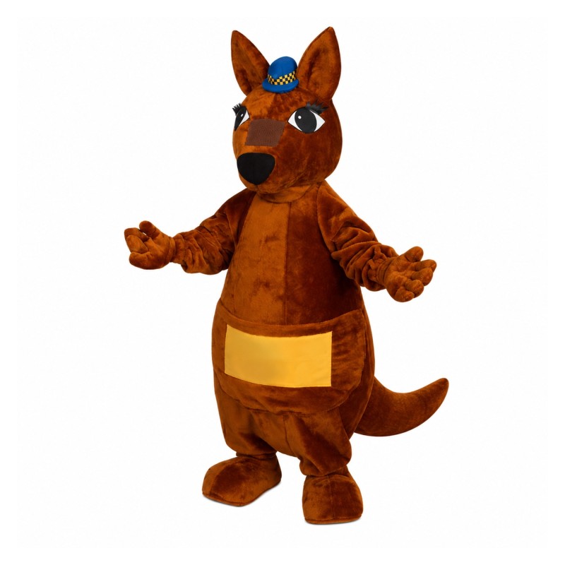 Friendly Realistic Kangaroo Mascot Costume