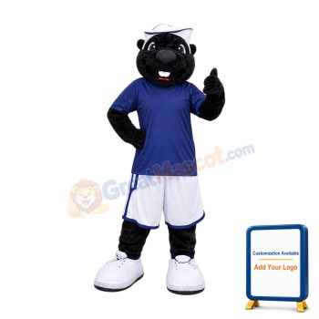 Sport Black Beaver Mascot Costume
