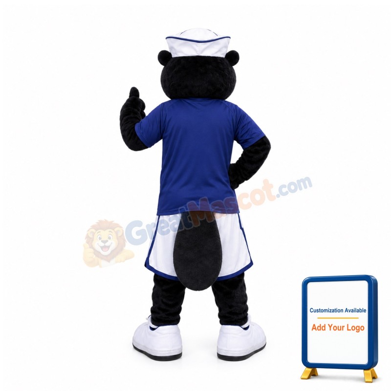 Sport Black Beaver Mascot Costume