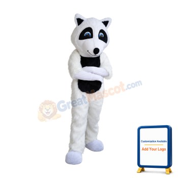 White Lightweight Raccoon Mascot Costume