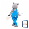 Lovely Cute Hippo Boy Mascot Costume
