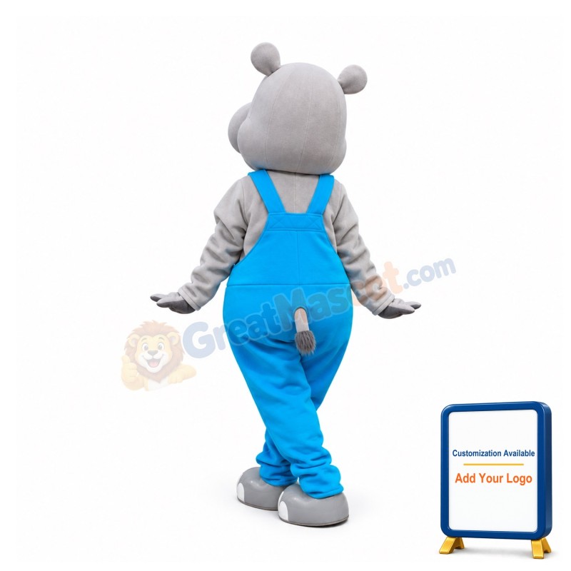 Lovely Cute Hippo Boy Mascot Costume