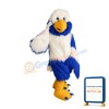 Friendly White & Blue Eagle Mascot Costume