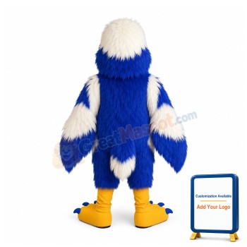 Friendly White & Blue Eagle Mascot Costume