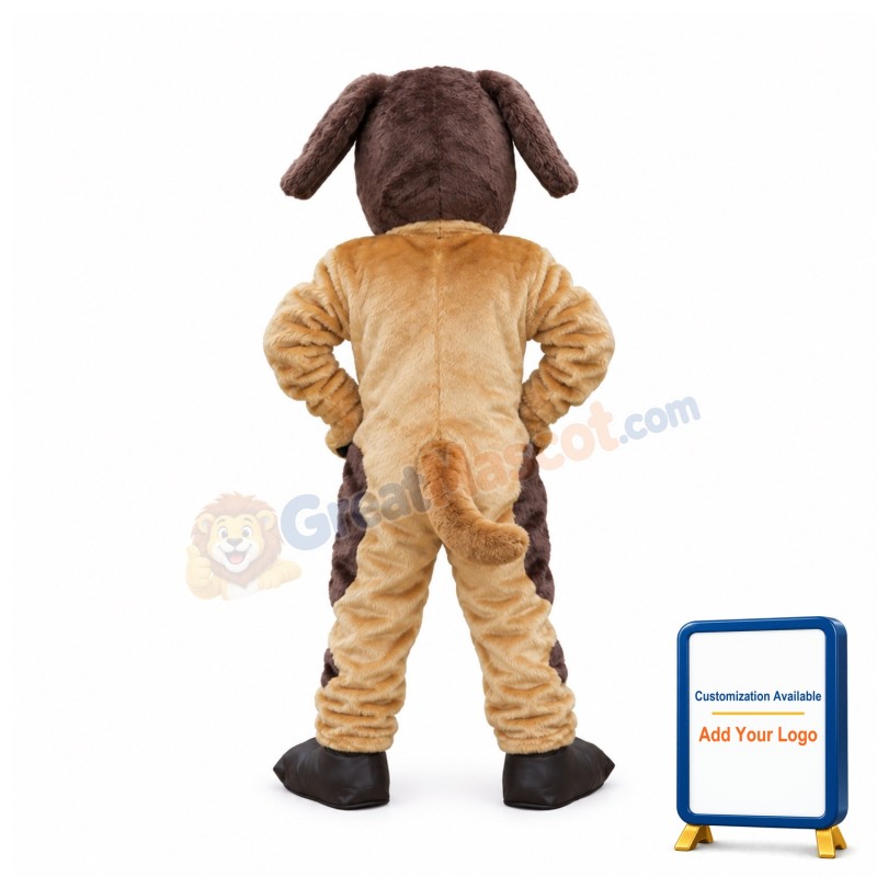 Happy Lightweight Brown Dog Mascot Costume