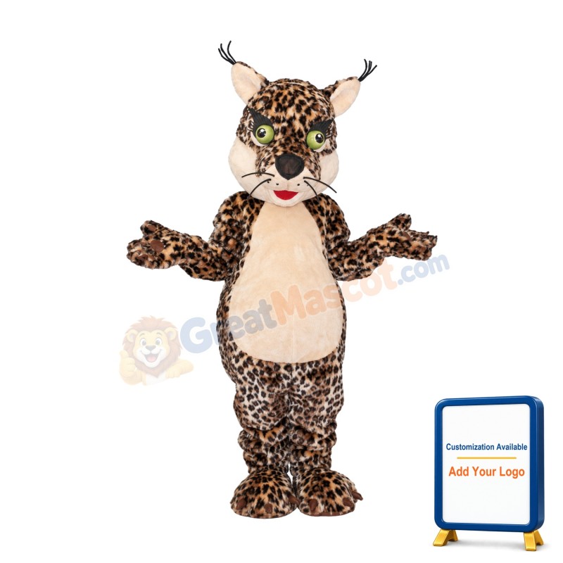 Happy Lightweight Wildcat Mascot Costume