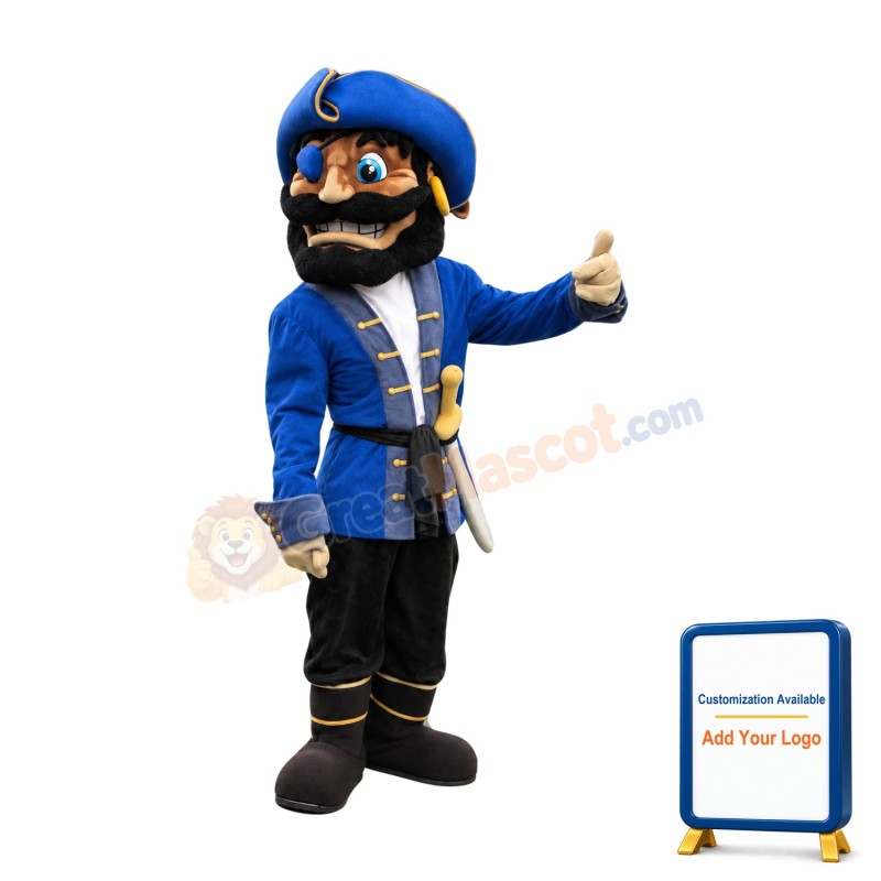 Superb Realistic Pirate Mascot Costume