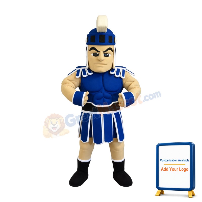 Blue Lightweight Spartan Mascot Costume