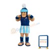 Friendly Lightweight Blue Spartan Mascot Costume