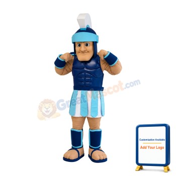 Friendly Lightweight Blue Spartan Mascot Costume