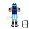 Friendly Lightweight Blue Spartan Mascot Costume