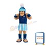 Friendly Lightweight Blue Spartan Mascot Costume