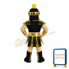 Friendly Lightweight Black Spartan Mascot Costume