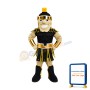 Friendly Lightweight Black Spartan Mascot Costume