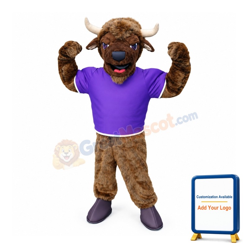 Power Lightweight Buffalo Mascot Costume
