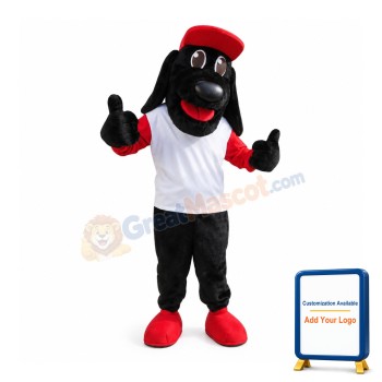 Sport Lightweight Black Dog Mascot Costume