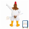 Supber White Chicken Mascot Costume