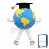 Happy Lightweight Globe Mascot Costume