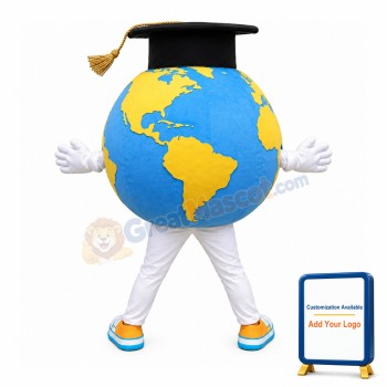 Happy Lightweight Globe Mascot Costume