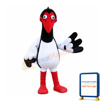 Black Stork Mascot Costume