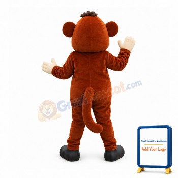 Happy Realistic Monkey Mascot Costume