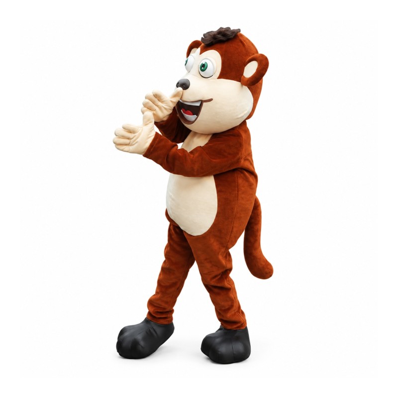Happy Realistic Monkey Mascot Costume
