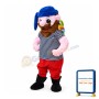Friendly Realistic Pirate Mascot Costume