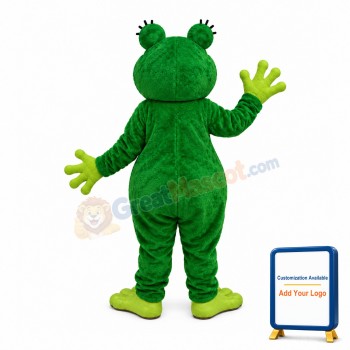 Friendly Realistic Frog Mascot Costume