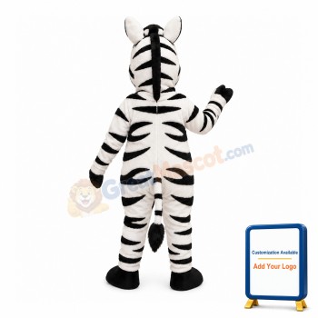 Friendly Realistic Zebra Mascot Costume