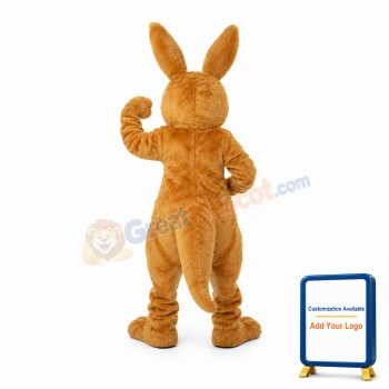 Happy Realistic Kangaroo Mascot Costume