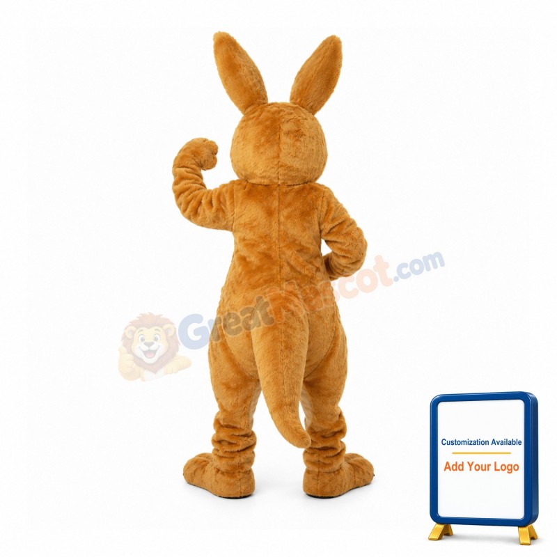 Happy Realistic Kangaroo Mascot Costume