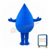 Friendly Blue Water Drop Mascot Costume