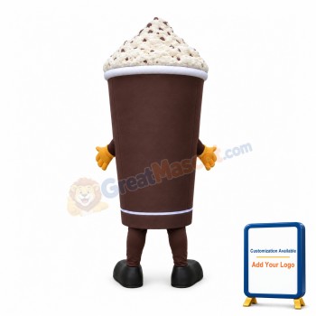 Chocolate Drinking Cup Mascot Costume