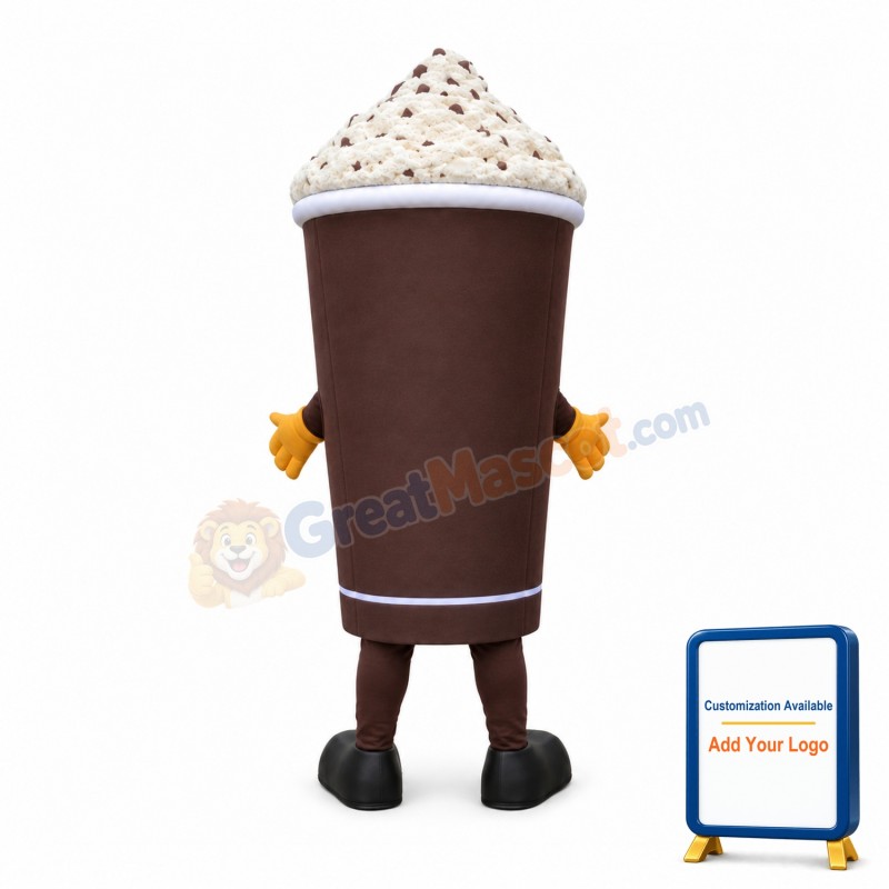 Chocolate Drinking Cup Mascot Costume
