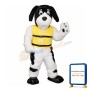 Lovely White & Black Dog Mascot Costume
