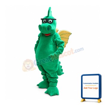 Lovely Green Dragon Mascot Costume