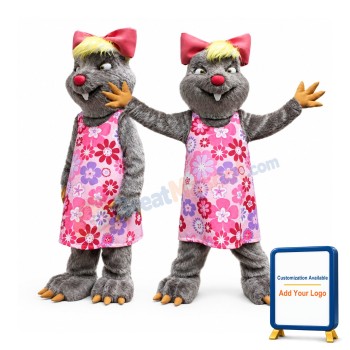 Stylish Female Mouse Mascot Costume