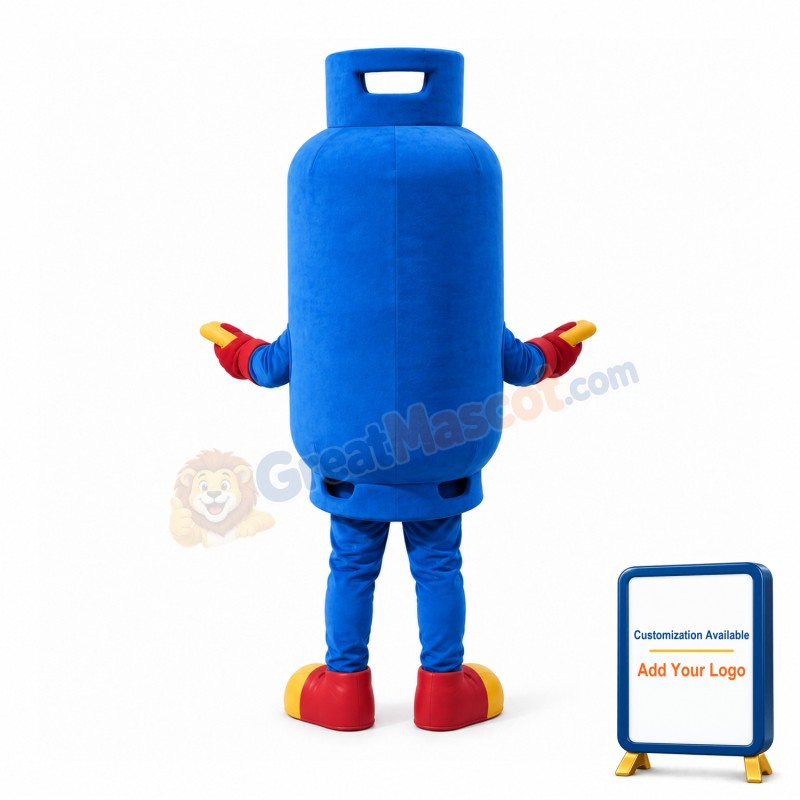 Blue Gas Tank Mascot Costume