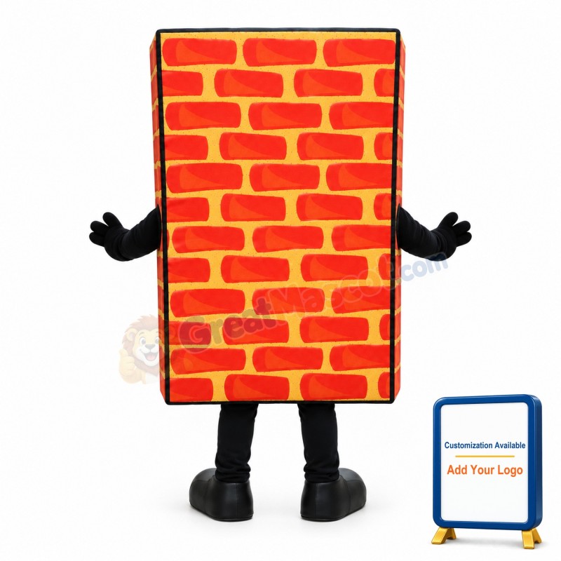 Brick Wall Mascot Costume