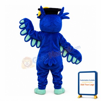 Blue Lightweight Owl Mascot Costume