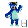 Blue Lightweight Owl Mascot Costume