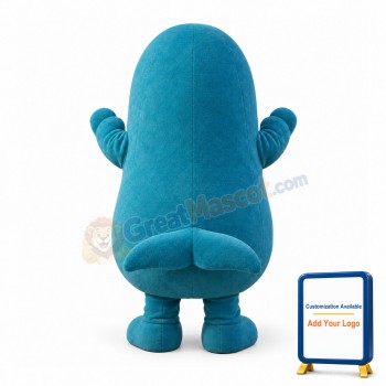 Blue Manatee Mascot Costume